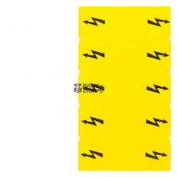 Warning Label lightning symbol vertical 5.2mm yellow