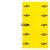 Warning Label lightning symbol vertical 5.2mm yellow
