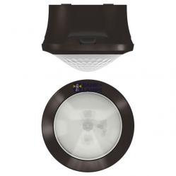 Presence Detector theRonda S360-100 AP BK, 360°, 50 m² (Ø 8 m), 230 V AC, Surface-Mounted on Ceiling, IP54 (when fitted)