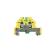PE terminal, Screw connection, Green/yellow, 2.5 mm², 500 V, Number of connections: 2, Number of levels: 1, TS 35, V-0, Wemid
