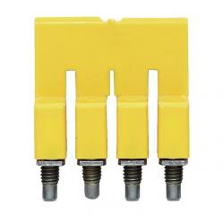 Cross-connector (terminal), when screwed in, yellow, 32 A, Number of poles: 4, Pitch in mm (P): 5.10, Insulated: Yes, Width: 7 mm