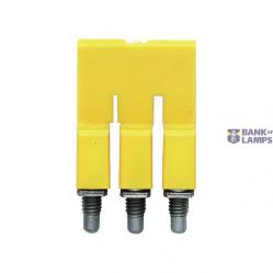 Cross-connector (terminal), when screwed in, yellow, 32 A, Number of poles: 3, Pitch in mm (P): 5.10, Insulated: Yes, Width: 7 mm