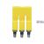 Cross-connector (terminal), when screwed in, yellow, 32 A, Number of poles: 3, Pitch in mm (P): 5.10, Insulated: Yes, Width: 7 mm