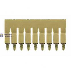 Cross-connector (terminal), when screwed in, yellow, 32 A, Number of poles: 9, Pitch in mm (P): 5.10, Insulated: Yes, Width: 7 mm