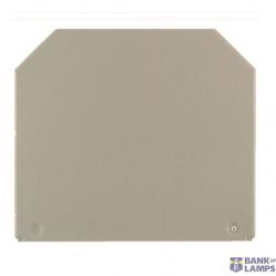 End and partition plate for terminals, dark beige, Height: 56 mm, Width: 1.5 mm, V-0, Wemid