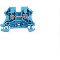 Feed-through terminal block, Screw connection, blue, 6 mm², 41 A, 800 V, Number of connections: 2