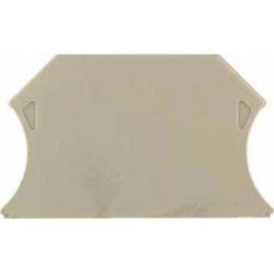 End plate for terminals, dark beige, Height: 56 mm, Width: 1.5 mm, V-0, Wemid, Snap-on: No