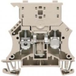 Fuse terminal, Screw connection, dark beige, 6 mm², 6.3 A, 500 V, Number of connections: 2, Number of levels: 1, TS 35