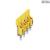 Cross-connector (terminal), when screwed in, yellow, 112 A, Number of poles: 4, Pitch in mm (P): 16.00, Insulated: Yes, Width: 9.85 mm