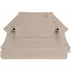 End plate for terminals, dark beige, Height: 44 mm, Width: 1.5 mm, V-0, Wemid, Snap-on: No