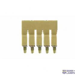 Cross-connector (terminal), when screwed in, yellow, 32 A, Number of poles: 5, Pitch in mm (P): 5.10, Insulated: Yes, Width: 7 mm