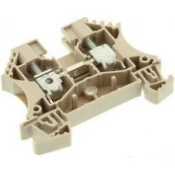 Feed-through terminal block, Screw connection, dark beige, 6 mm², 41 A, 800 V, Number of connections: 2