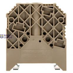 End bracket, dark beige, TS 35, V-2, Wemid, Width: 12 mm, 100 °C