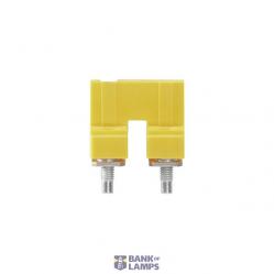 Cross-connector (terminal), when screwed in, yellow, 76 A, Number of poles: 2, Pitch in mm (P): 11.90, Insulated: Yes, Width: 7.6 mm