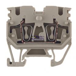 Z-series, Feed-through terminal, Rated cross-section: 2.5 mm², Tension-clamp connection, dark beige