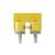 Cross-connector (terminal), when screwed in, yellow, 125 A, Number of poles: 2, Pitch in mm (P): 16.00, Insulated: Yes, Width: 9 mm
