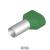 Wire-end ferrule, Twin wire-end ferrule, 20 mm, 16 mm, green