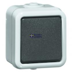 Rocker switch with clamp terminals, grey D 626 WAB