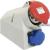CEE Wall Combination Socket Outlet 32A, 5P, 400V, 230V, 16A