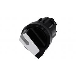 Toggle switch, illuminable, 22 mm, round, plastic, black, white