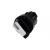 Toggle switch, illuminable, 22 mm, round, plastic, black, white