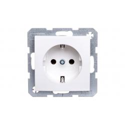 SCHUKO soc. out., S.1/B.3/B.7, p. white, matt, plastic