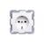 SCHUKO soc. out., S.1/B.3/B.7, p. white, matt, plastic