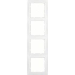 Frame 4gang, S.1, p. white, matt, plastic