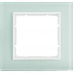 Frame Glass 1-Gang, B.7, Polar White/Polar White matt