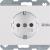 SCHUKO Socket outlet enhanced contact protection, K.1, Polar White glossy