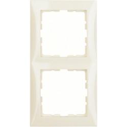 Frame 2gang, S.1, p. white glossy
