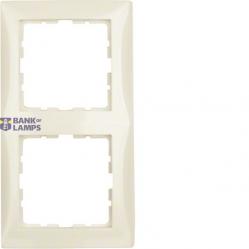 Frame 2gang, S.1, white glossy