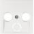 Centre plate for aerial soc. 2-/3hole, S.1/B.3/B.7, p. white glossy