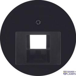 FCC Socket outlet Centre plate R.1/R.3/R.classic, Black glossy
