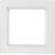 Frame 1gang Q.3 polar white velvety