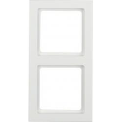 Frame 2gang Q.3 polar white velvety