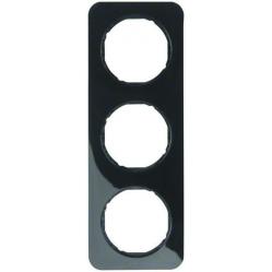 Frame 3gang, R.1, black glossy