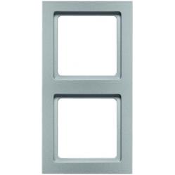 Frame 2-Gang Q.3 aluminium, velvety, lacquered