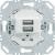 230 V USB charging socket outlet, 2gang, 3.0A, angular supporting ring