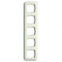2515-212-507 Cover Frame 5gang(s) white - Busch-Duro 2000