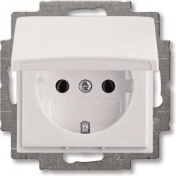 20 EUK-94-507 Cover Plates (partly incl. Insert) Protective Contact (SCHUKO) with Hinged Lid alpine white - Basic55
