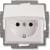 20 EUK-94-507 Cover Plates (partly incl. Insert) Protective Contact (SCHUKO) with Hinged Lid alpine white - Basic55
