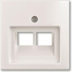 1803-02-94-507 Cover Plates (partly incl. Insert) UAE/IAE (ISDN) 2 gang alpine white - Basic55