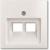 1803-02-94-507 Cover Plates (partly incl. Insert) UAE/IAE (ISDN) 2 gang alpine white - Basic55