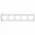 2515-94-507 Cover Frame 5gang(s) alpine white - Basic55