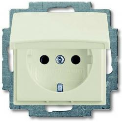 20 EUK-92-507 Cover Plates (partly incl. Insert) Protective Contact (SCHUKO) with Hinged Lid white - Basic55