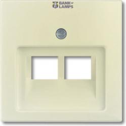 Cover plate Basic 55 2×RJ45 ivory