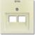 Cover plate Basic 55 2×RJ45 ivory