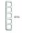 2515-214 Cover Frame 5gang(s) alpine white - Reflex SI