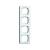 2514-214K-102 Cover Frame 4gang(s) alpine white - Reflex SI Linear